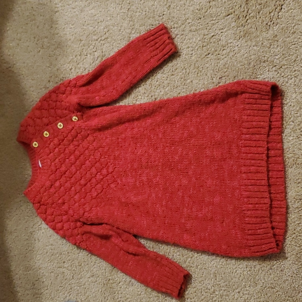 Red sweater dress